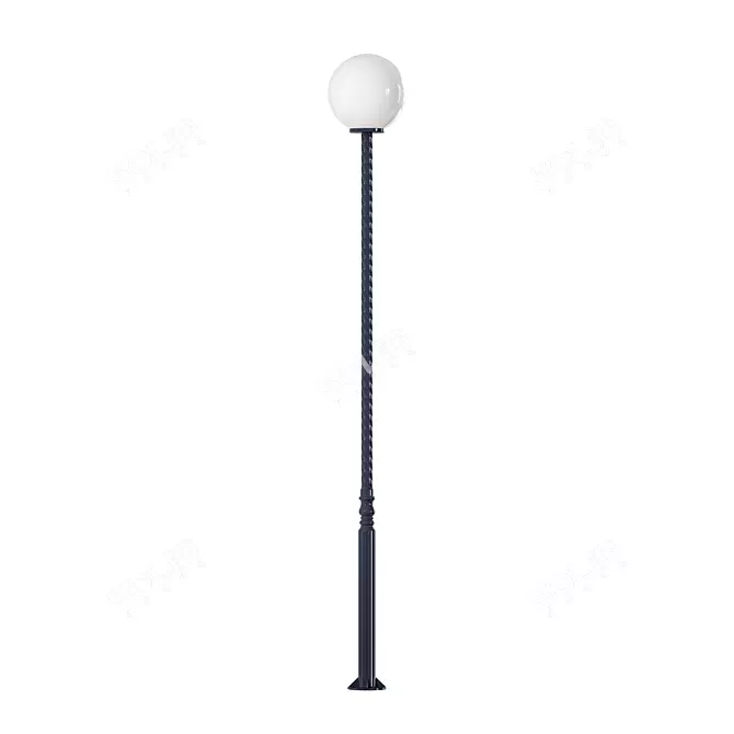 Sleek LED Park Light 3D model image 4