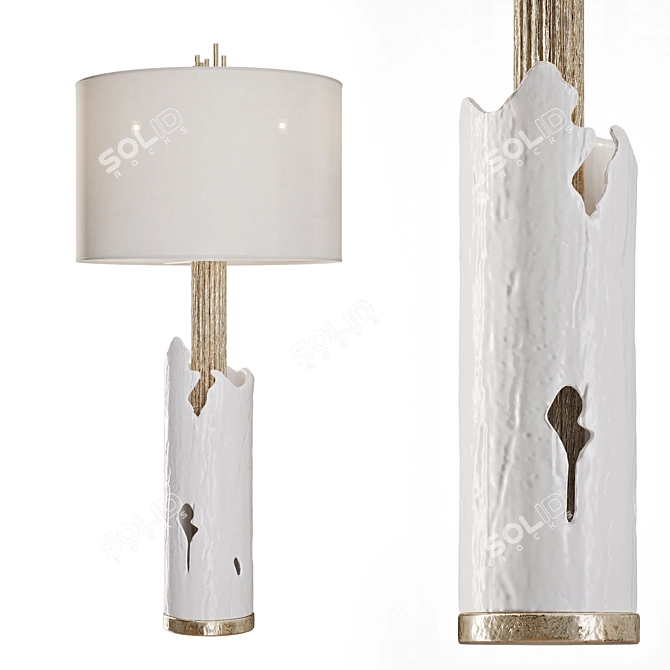 Elegant Aura Table Lamp 3D model image 1
