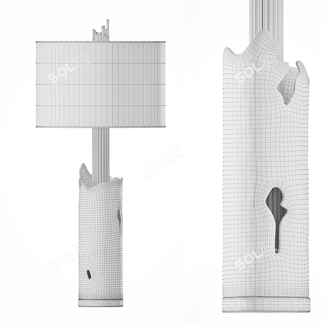 Elegant Aura Table Lamp 3D model image 4