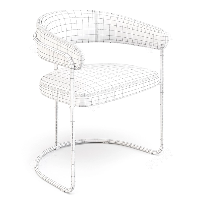 Opus Dining Chair by +Halle: Classic Design with a Modern Twist 3D model image 5