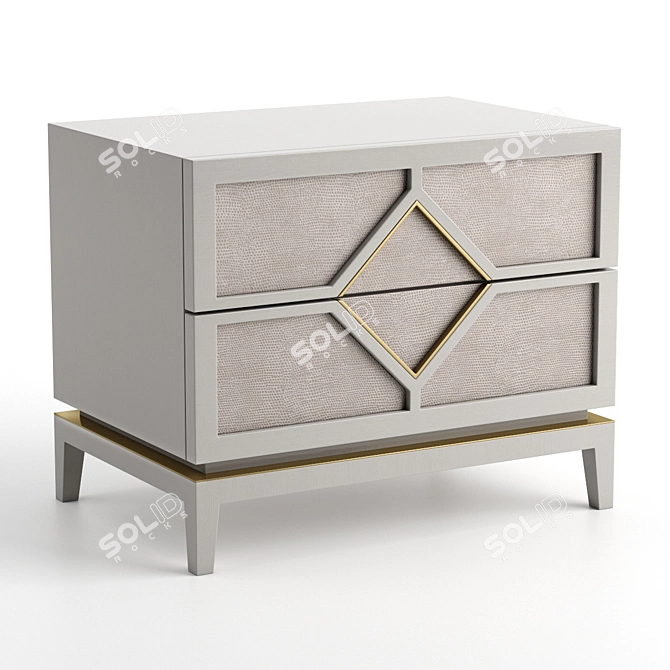 Frato Diamond Bedside Table - Elegant and Luxurious 3D model image 1