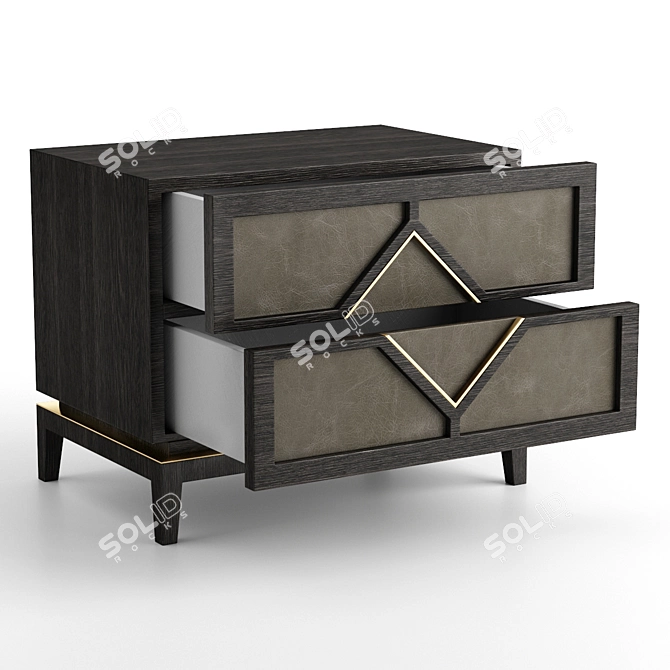 Frato Diamond Bedside Table - Elegant and Luxurious 3D model image 3