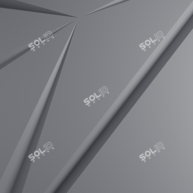 3D Panel Plain: Bold Geometric Shapes 3D model image 2