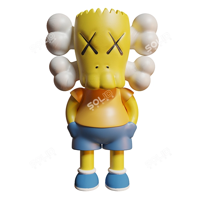 KAWS Bart Simpson Figure - Limited Edition 3D model image 1