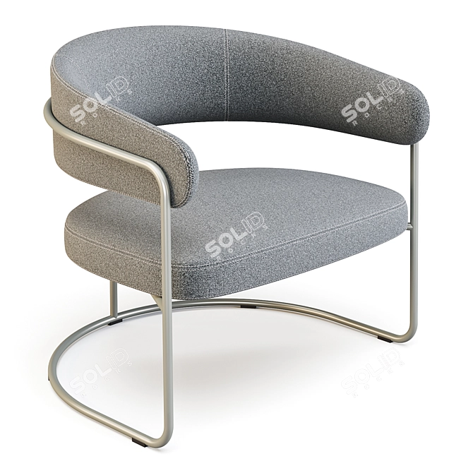 Opus Lounge Chair by +Halle: Classic Comfort and Contemporary Design 3D model image 1