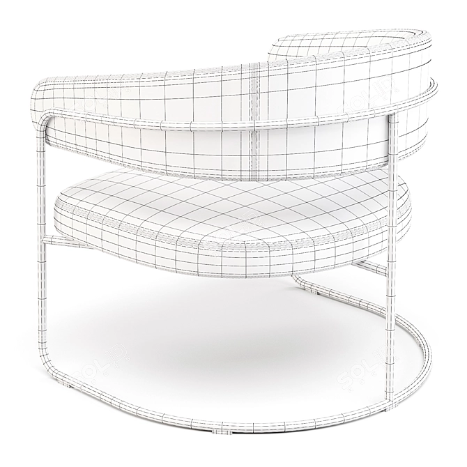 Opus Lounge Chair by +Halle: Classic Comfort and Contemporary Design 3D model image 4