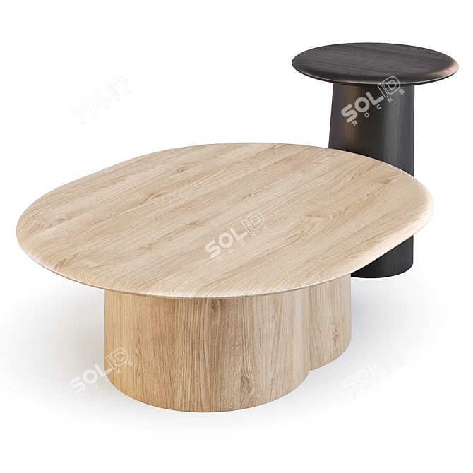  Nordic Oak: Proto Coffee & Side Tables 3D model image 2