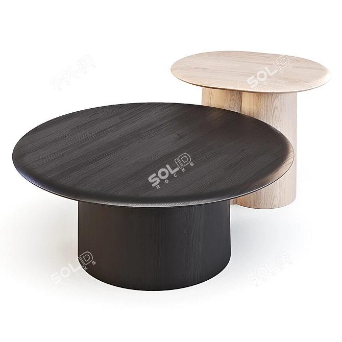  Nordic Oak: Proto Coffee & Side Tables 3D model image 3