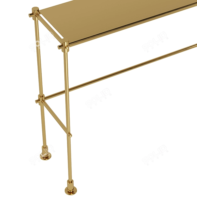 Elegant Brass Dressing Table 3D model image 3