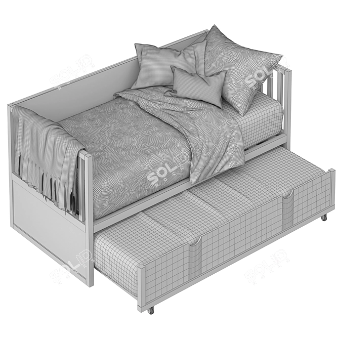 Dreamland 03: Stylish Children Bed 3D model image 5