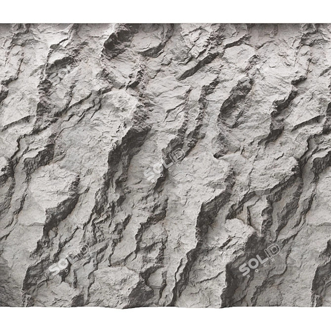 Seamless Cliff Wall Textures 3D model image 1