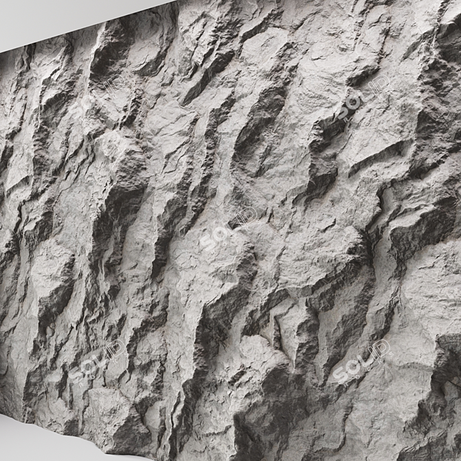 Seamless Cliff Wall Textures 3D model image 4