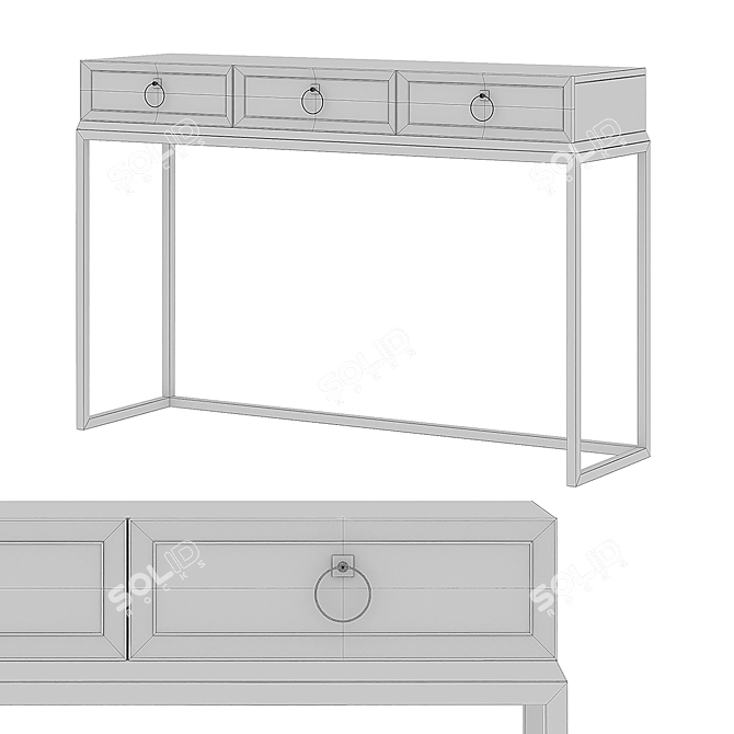 Elegant Gloria Console - 1200x800x350mm 3D model image 2