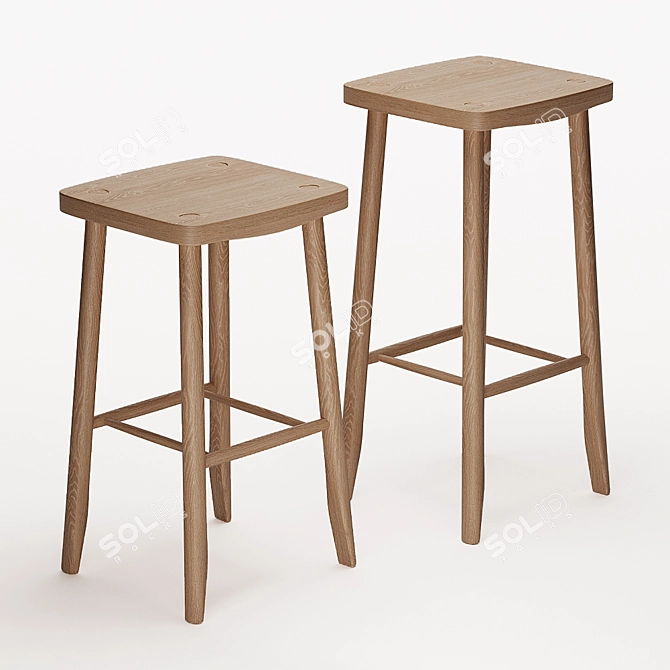 Sleek Stool: Stylish and Modern 3D model image 5