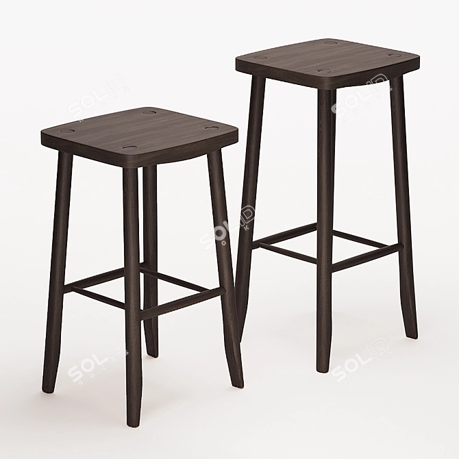 Sleek Stool: Stylish and Modern 3D model image 6