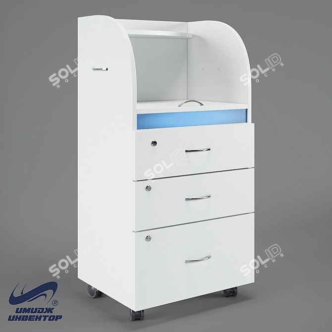 Title: "Profi 3" Cosmetics Salon Table 3D model image 1