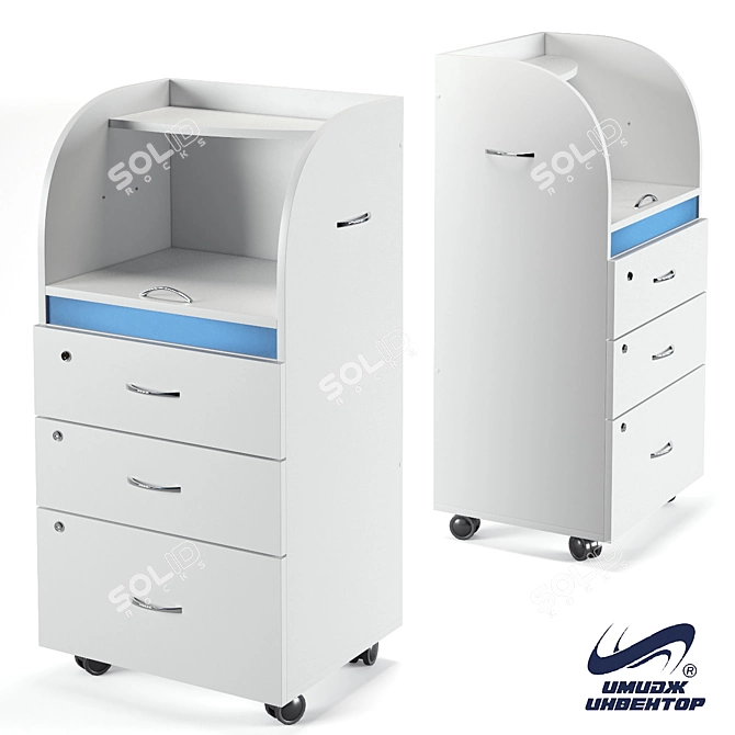 Title: "Profi 3" Cosmetics Salon Table 3D model image 3