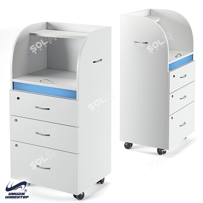 Title: "Profi 3" Cosmetics Salon Table 3D model image 4