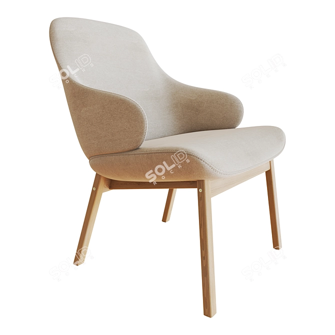 Amstelle Easy Chair: Modern Seating Solution 3D model image 1
