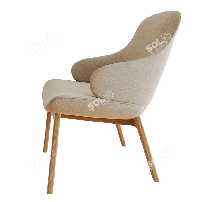 Amstelle Easy Chair: Modern Seating Solution 3D model image 3