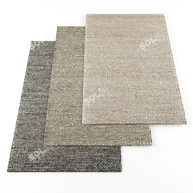 Luxury Collection: 5 Unique Carpets 3D model image 1