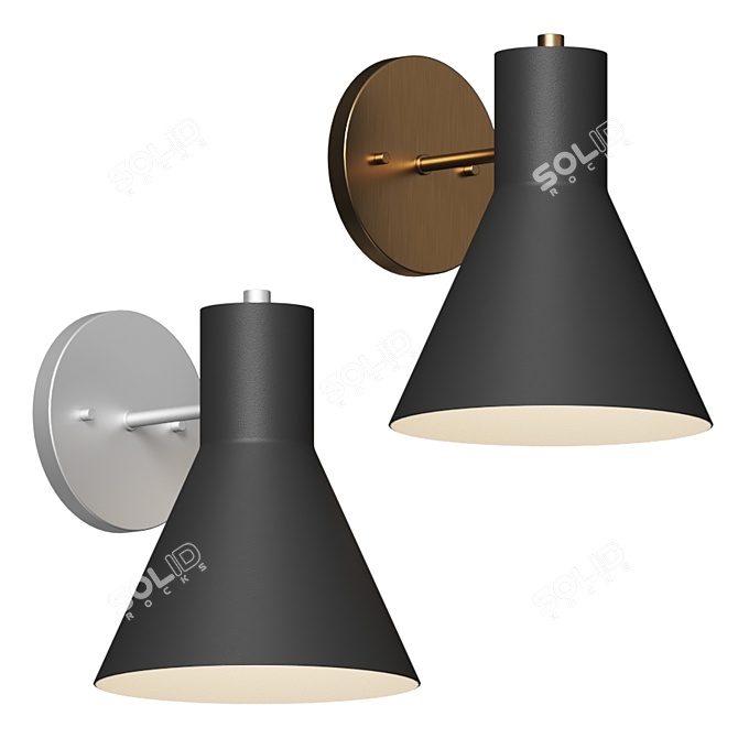 Mid-Century Wall Sconce - Byers 3D model image 1