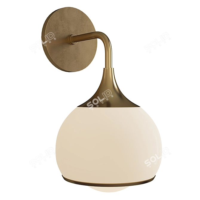 Reese Aged Brass Wall Sconce 3D model image 1