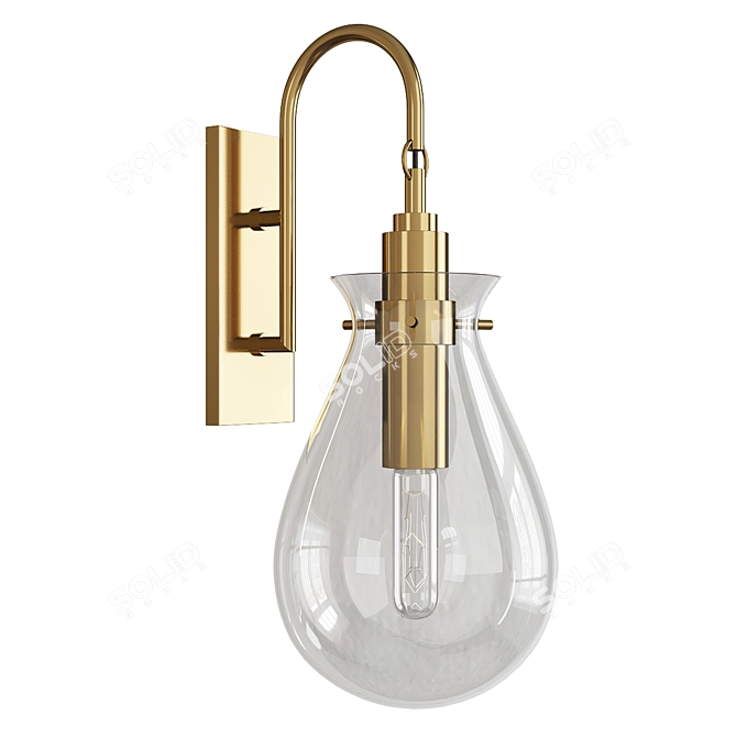 Elegant Ivy LED Wall Sconce 3D model image 1