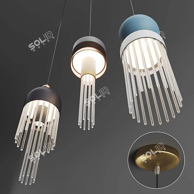 Jaxwang Pendant Lights: Style A, B, C 3D model image 3