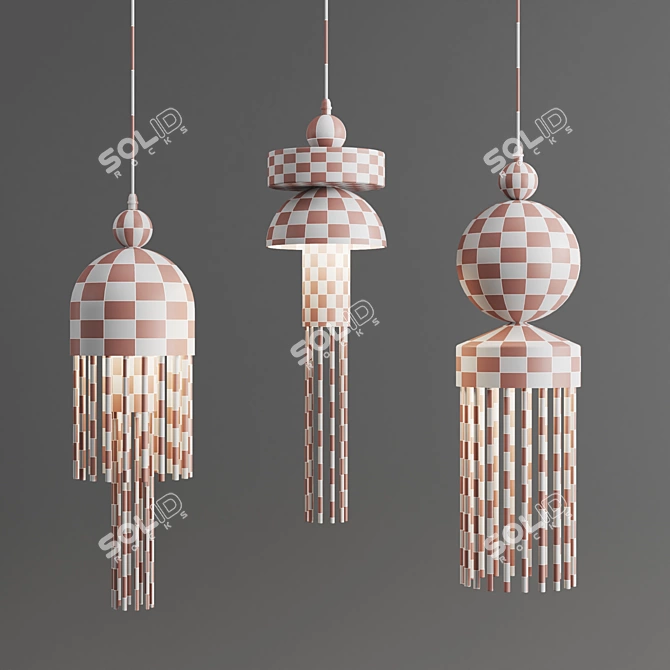 Jaxwang Pendant Lights: Style A, B, C 3D model image 5