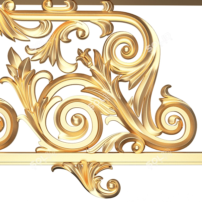 Elegant Iron Railing for Timeless Charm 3D model image 4