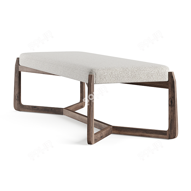 Modern Roscoe Bench - Sleek and Stylish Seating 3D model image 2