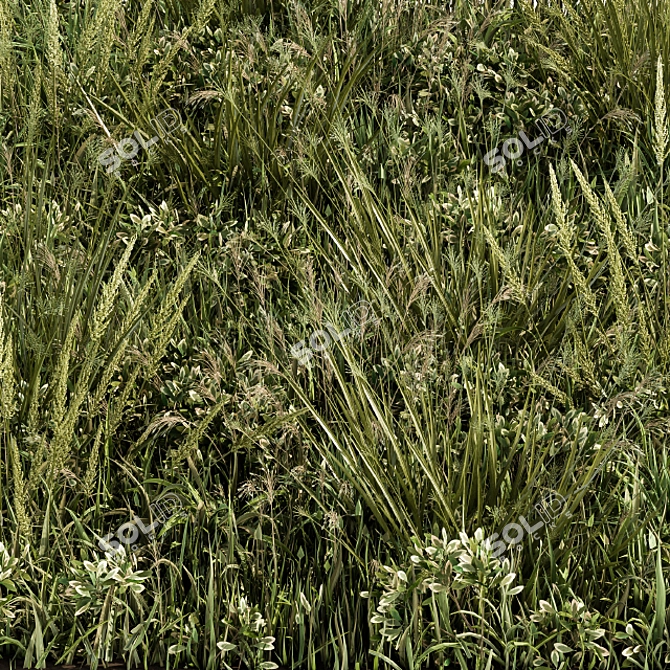 Lush Green Grass - Set 03 3D model image 1