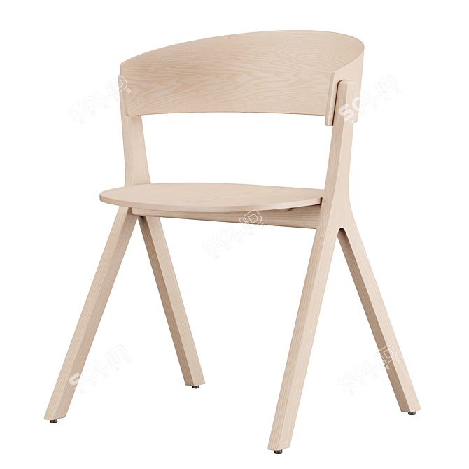 Circus Wood Chair: Sleek, Stylish, Sustainable 3D model image 1