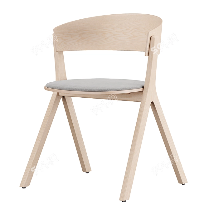 Circus Wood Chair: Sleek, Stylish, Sustainable 3D model image 4