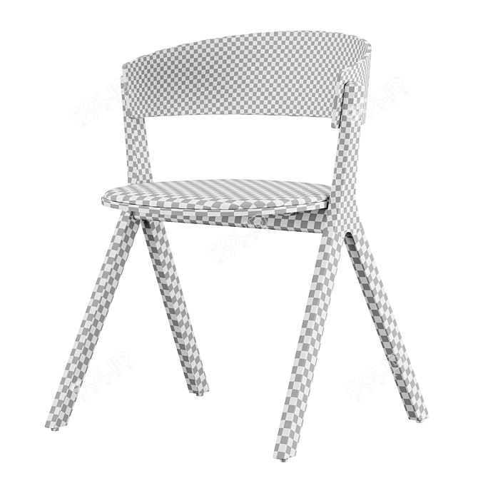 Circus Wood Chair: Sleek, Stylish, Sustainable 3D model image 6