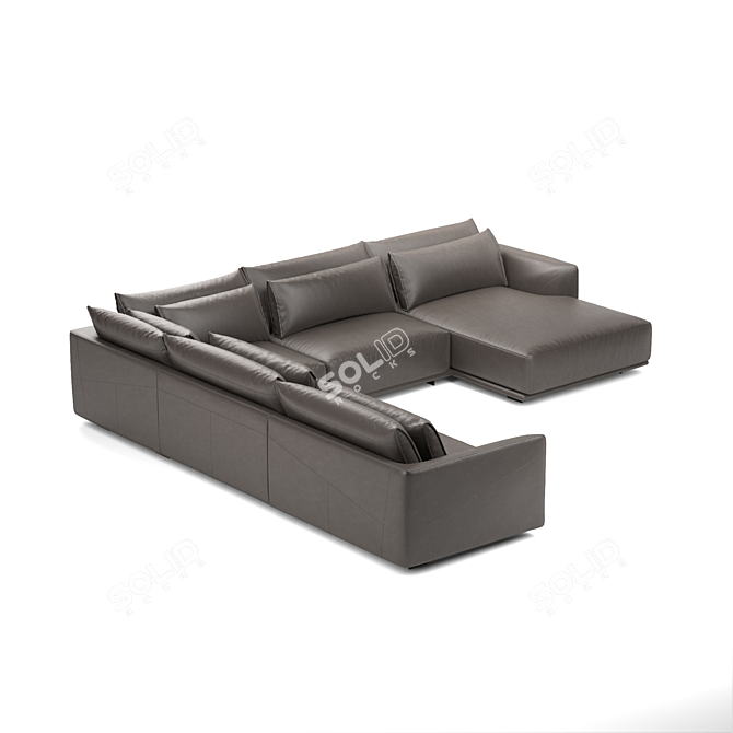 Natuzzi Italia Long Beach: High-Quality 3D Furniture Model 3D model image 5