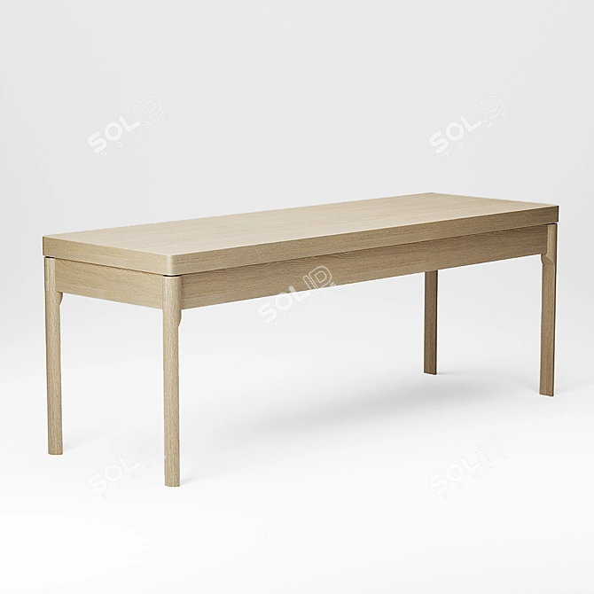Pelham Bench: Stylish Seating for Any Space 3D model image 1