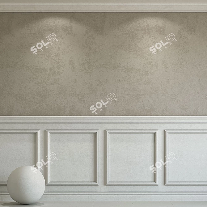 Versatile Decorative Plaster: Molding 212 3D model image 1