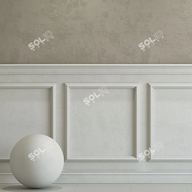 Versatile Decorative Plaster: Molding 212 3D model image 2