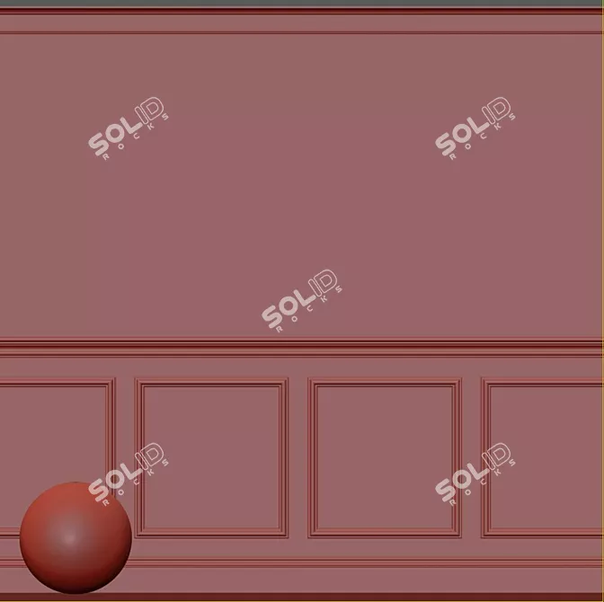 Versatile Decorative Plaster: Molding 212 3D model image 3