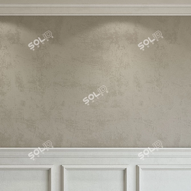 Versatile Decorative Plaster: Molding 212 3D model image 4