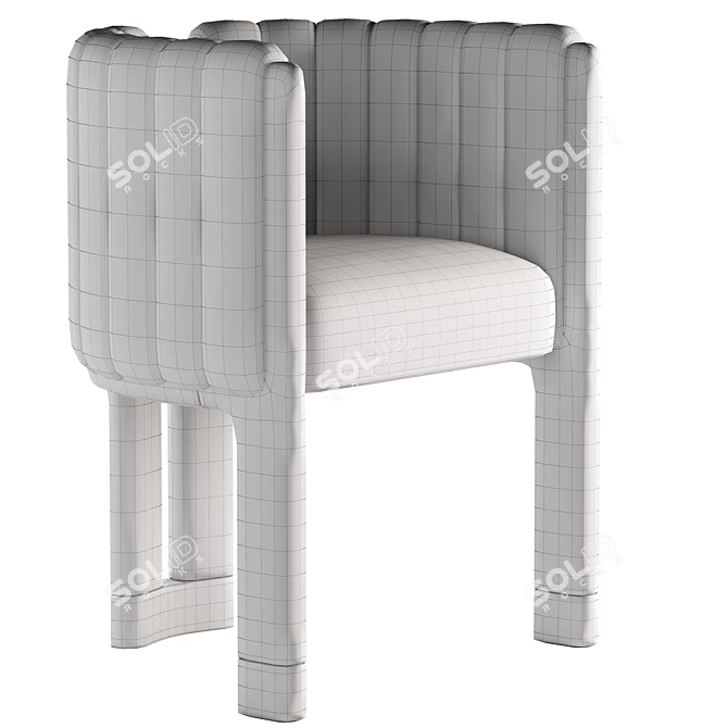 Crawford Modern Dining Chair 3D model image 3