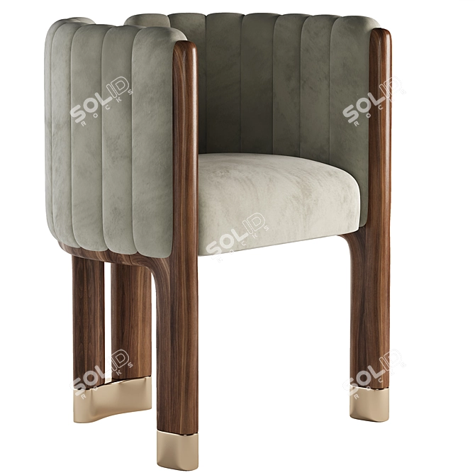 Crawford Modern Dining Chair 3D model image 4