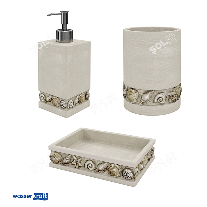 Serenity Sands Bathroom Set 3D model image 1