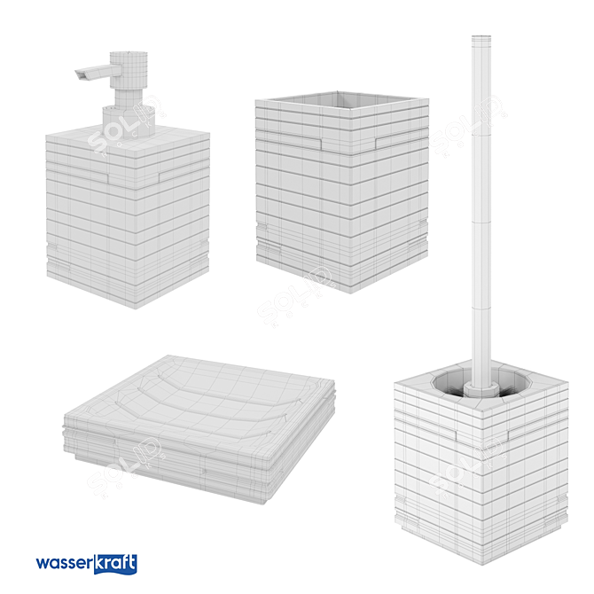 Leine K-3800 Series: Minimalist Bathroom Set 3D model image 2