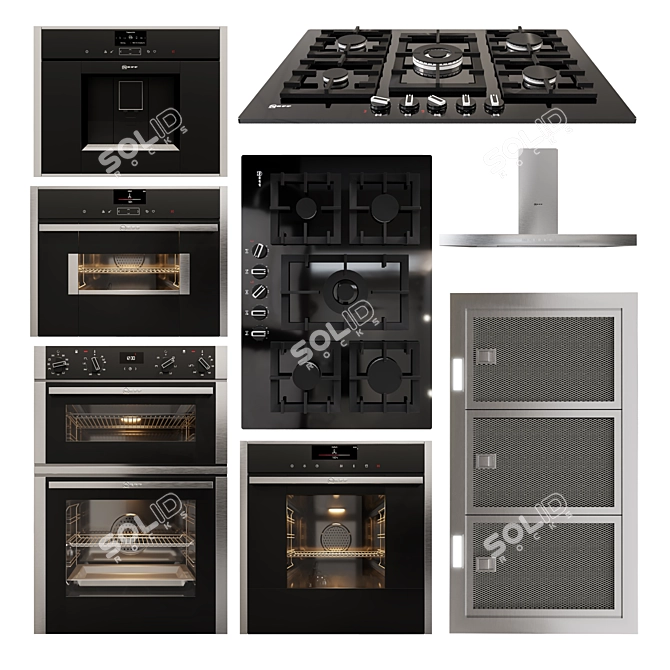 Neff Appliances: Stylish and Efficient Cooking Collection 3D model image 2