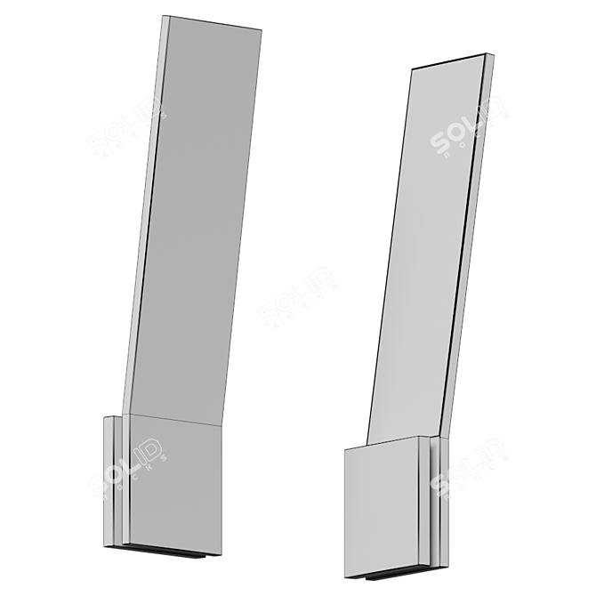 Elegant Nevis Graphite Outdoor Wall Light 3D model image 4