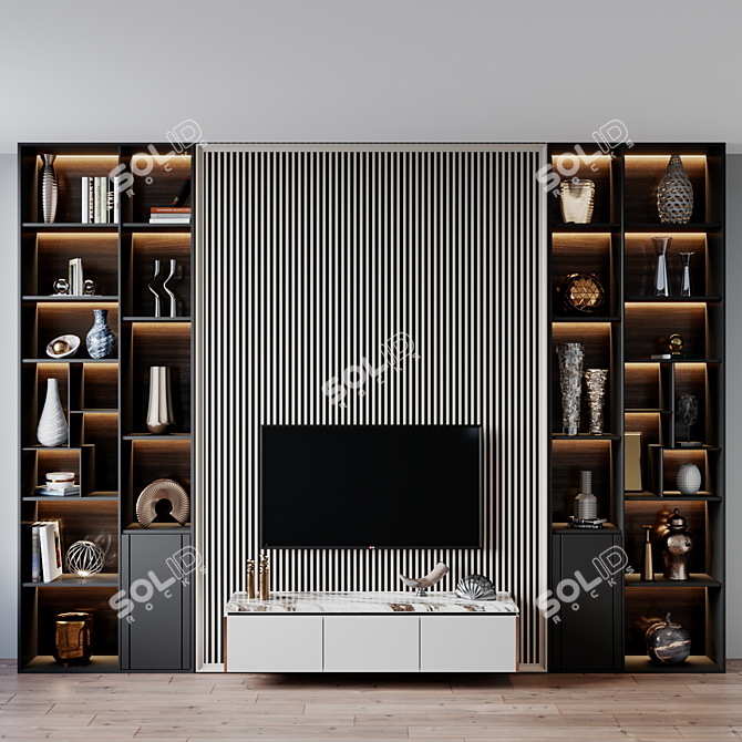 Ultra HD Television Set 3D model image 1