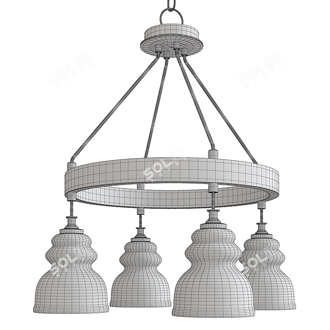 Elegant George Chandelier: V-Ray Rendition 3D model image 2